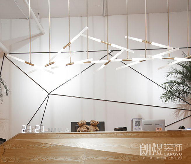 書法音樂教育培訓(xùn)機(jī)構(gòu)前臺(tái)裝修效果圖