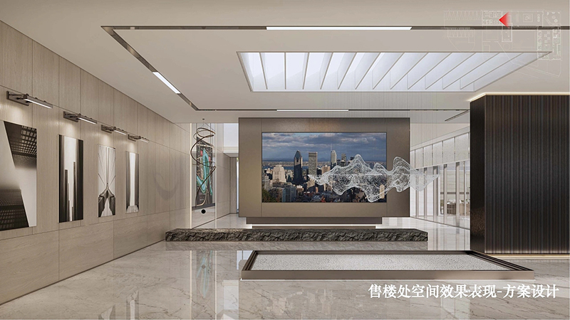 現(xiàn)代售樓處大廳裝修效果圖